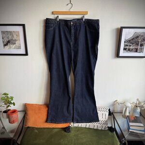 NWT Modcloth Women's Braid Belt Heritage Flare Jeans - Plus Size